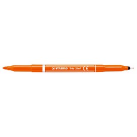 Fasermaler+Fineliner Trio 2in1 0,5+2,0mm orange Stabilo 223/54 Produktbild