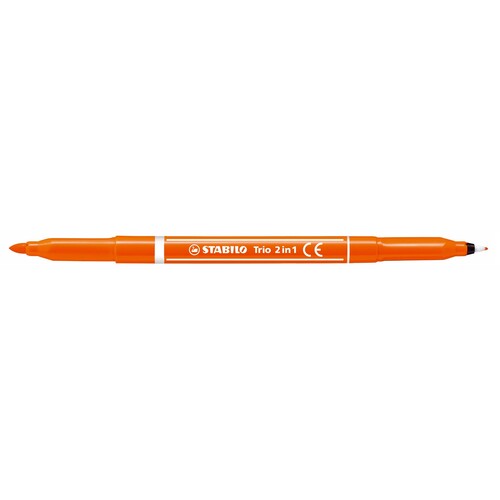 Fasermaler+Fineliner Trio 2in1 0,5+2,0mm orange Stabilo 223/54 Produktbild