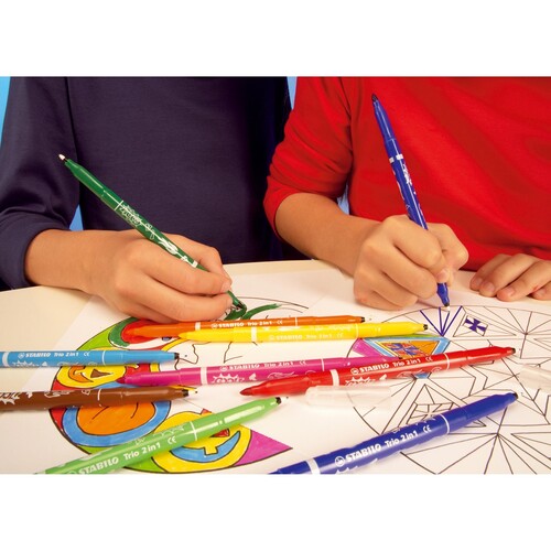 Fasermaler+Fineliner Trio 2in1 0,5+2,0mm pink Stabilo 223/56 Produktbild Additional View 3 L