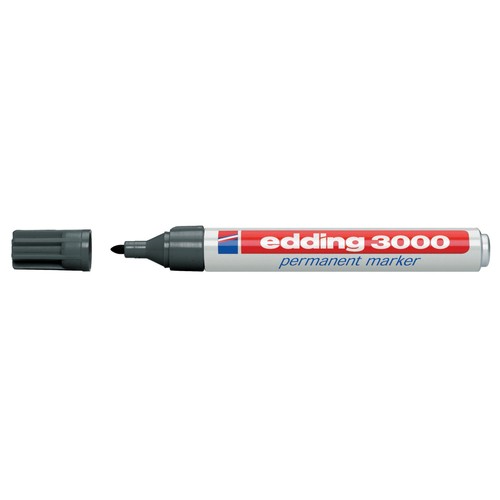 Permanentmarker 3000 1,5-3mm Rundspitze grau Edding 4-3000012 Produktbild