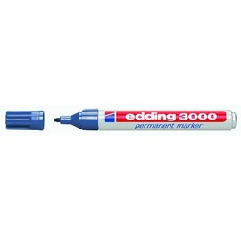 Permanentmarker 3000 1,5-3mm Rundspitze stahlblau Edding 4-3000017 Produktbild