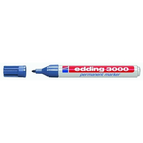 Permanentmarker 3000 1,5-3mm Rundspitze stahlblau Edding 4-3000017 Produktbild
