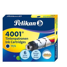 Tintenpatrone kurz für Füllhalter 4001 TP/F/6 mit Motiv königsblau löschbar Pelikan 300004181 (ETUI=6 STÜCK) Produktbild