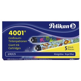 Tintenpatrone lang für Füllhalter 4001 GTP/F/5 mit Motiv königsblau löschbar Pelikan 300004180 (ETUI=5 STÜCK) Produktbild