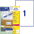 Versand-Etiketten Laser blickdicht 199,6x289,1mm auf A4 Bögen weiß Papier Zweckform L7167-100 (PACK=100 STÜCK) Produktbild