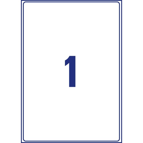 Versand-Etiketten Laser blickdicht 199,6x289,1mm auf A4 Bögen weiß Papier Zweckform L7167-100 (PACK=100 STÜCK) Produktbild Additional View 2 L
