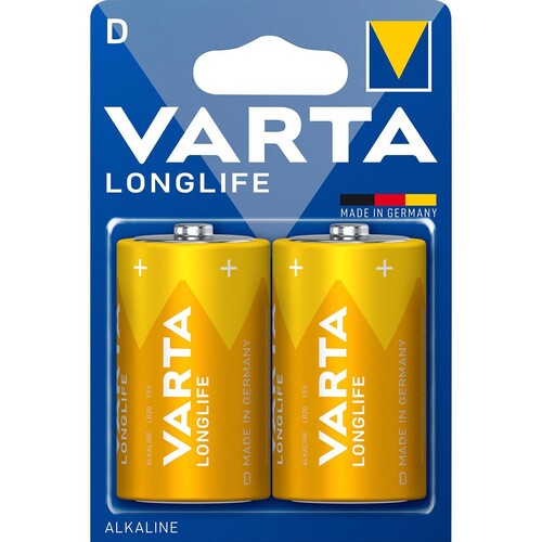 Batterien Longlife Mono D 1,5V 8000mAh Varta 4120 (PACK=2 STÜCK) Produktbild Front View L