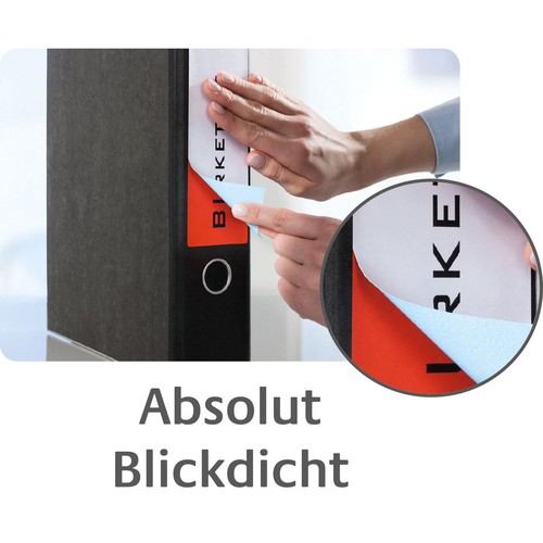 Rückenschilder zum Bedrucken 59x297mm lang breit auf A4 Bögen weiß selbstklebend Zweckform L6059-25 (PACK=90 STÜCK) Produktbild Additional View 7 L