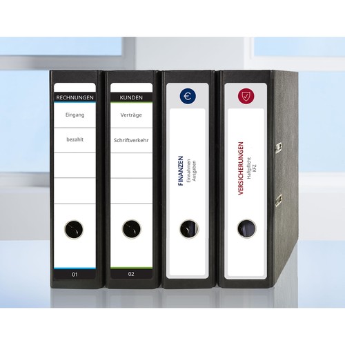 Rückenschilder zum Bedrucken 59x297mm lang breit auf A4 Bögen weiß selbstklebend Zweckform L6059-25 (PACK=90 STÜCK) Produktbild Additional View 8 L
