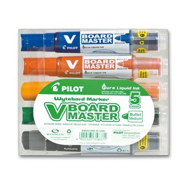 Whiteboardmarker WBMA-VBM-M-S5BG V-Board Master Etui 2,3mm Rundspitze sortiert Pilot 5080S5BG (ETUI=5 STÜCK) Produktbild