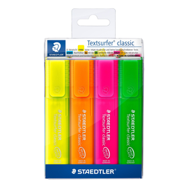 Textmarker Classic 364 Etui 1-5mm Keilspitze sortiert Staedtler 364PWP4 (ETUI=4 STÜCK) Produktbild