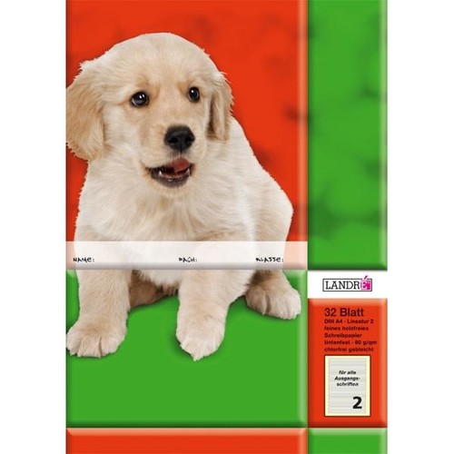 Heft starker Deckel A4 Lineatur 2 2. Schuljahr 32Blatt 80g holzfrei weiß Landré 100050050 Produktbild Additional View 1 L
