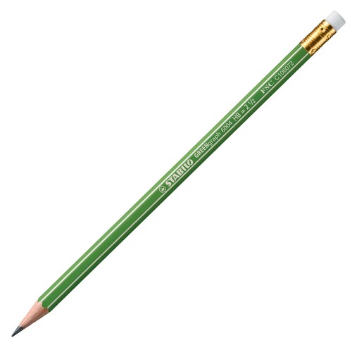 Bleistift mit Radierer GREENgraph Stabilo 6004/HB Produktbild