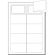 Klapp-Visitenkarten Inket+Laser+Kopier 85x55mm 225g weiß beidseitig bedruckbar Sigel LP838 (PACK=50 STÜCK) Produktbild Additional View 2 S