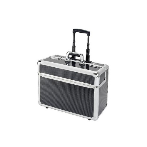 Pilotenkoffer mit Trolleysystem C-2 48x38x23cm silber-carbon Aluminium Alumaxx 45129 Produktbild Additional View 1 L