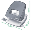 Locher NeXXt 5008 WOW bis 30Blatt perlweiß Metall Leitz 5008-10-01 Produktbild Back View S