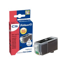 Tintenpatrone Gr. 1508 (PGI-520BK) für Pixma IP3600/4600 19ml schwarz Pelikan 4103239 Produktbild