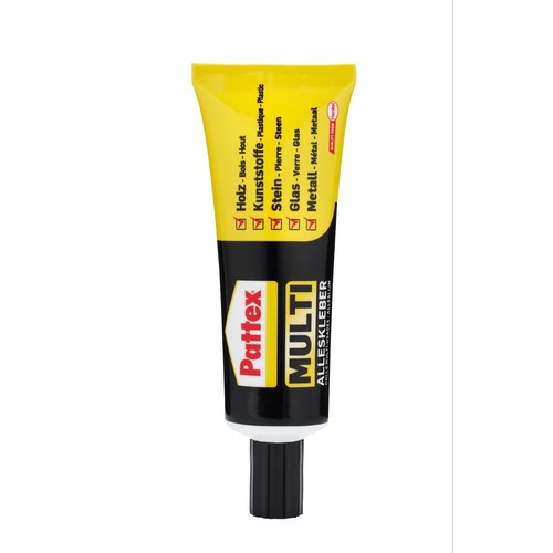 Klebstoff Multi Alleskleber 50g Tube schnelltrocknend Pattex PAKM2 (TUBE=50 GRAMM) Produktbild Front View L