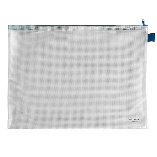 Reißverschlusstasche 445x320mm gewebeverstärkte PVC-Folie Veloflex 2703000 Produktbild Front View L