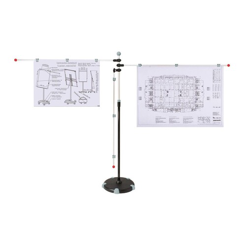 Mobilpresenter 3x Aluschwenkarme A0 + 9x Magnetclips grau HEBEL 62560-84 Produktbild Additional View 3 L