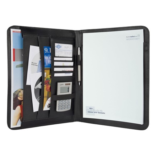Schreibmappe elegance A4 schwarz Wedo 585401 Produktbild Additional View 1 L