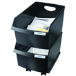 Papierkorb eckig LOGO 290x446x295mm 25l schwarz HAN 1849-13 Produktbild Additional View 3 S