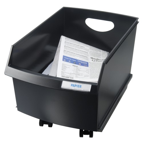 Papierkorb eckig LOGO 290x446x295mm 25l schwarz HAN 1849-13 Produktbild Additional View 2 L