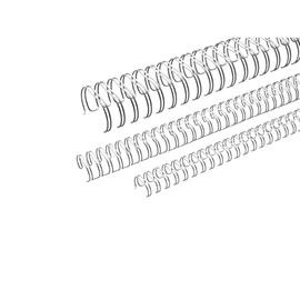 Draht-Binderücken 3:1-Teilung 5,5mm ø bis 30Blatt NC-silber Renz 310550934 (PACK=100 STÜCK) Produktbild