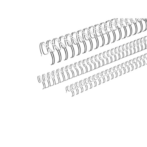 Draht-Binderücken 3:1-Teilung 14,3mm ø bis 120Blatt NC-silber matt Renz 311430934 (PACK=50 STÜCK) Produktbild Front View L