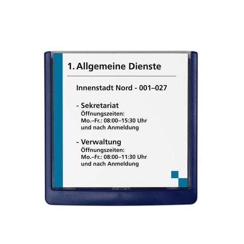 Türschild CLICK SIGN 149x148,5mm dunkelblau kunststoff Durable 4862-07 Produktbild Additional View 1 L