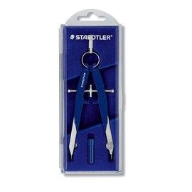 Zirkel Comfort einfach mit Drehrad silber/blau Staedtler 55600 Produktbild