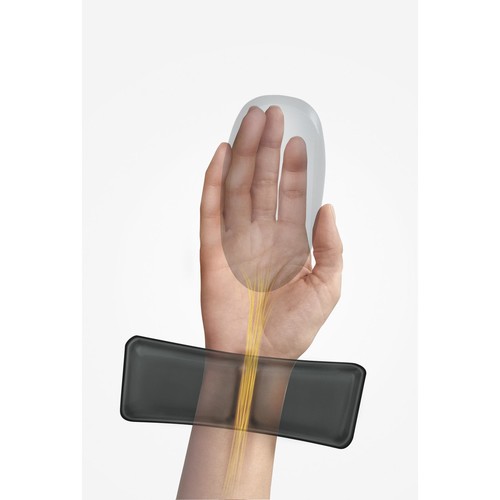 Mousepad Crystal Gel mit Health-V Auflage schwarz Fellowes 9182301 Produktbild Additional View 1 L