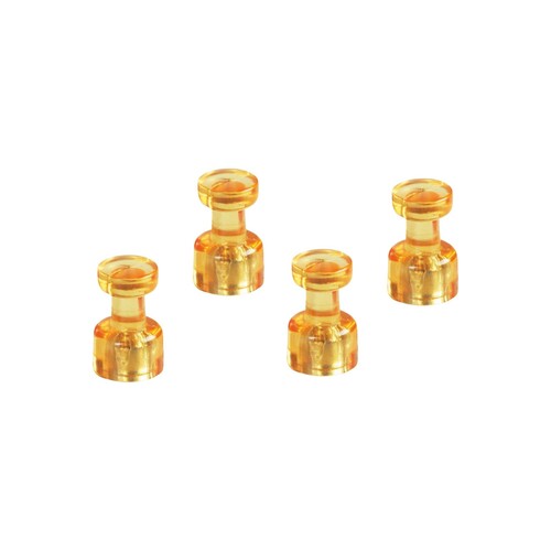 Memohalter 18mm 9Blätter Haftkraft orange transparent Magnetoplan 1666144 (PACK=4 STÜCK) Produktbild Front View L
