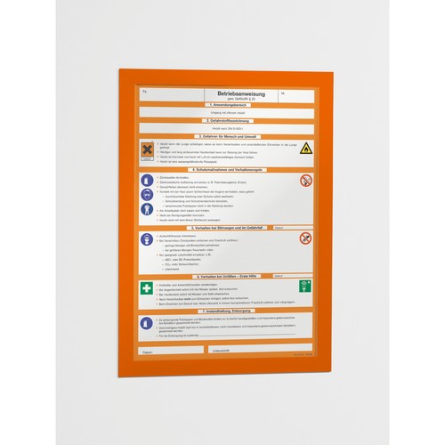 Informationsrahmen DURAFRAME A4 orange/transparent selbstklebend Durable 4872-09 (PACK=2 STÜCK) Produktbild