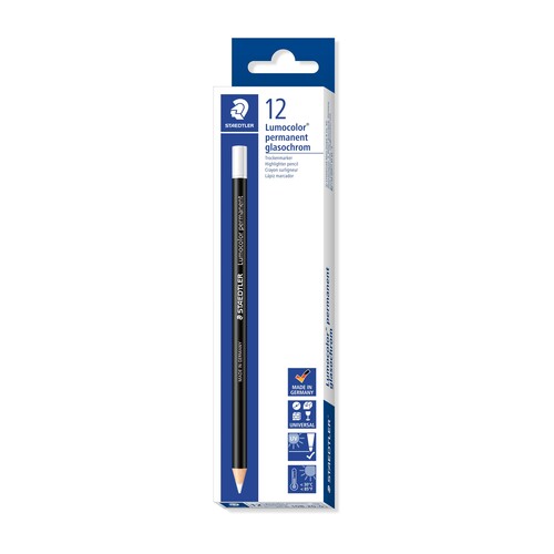 Trockenmarker Lumocolor permanent Glasochrom weiß Staedtler 10820-0 Produktbild Additional View 1 L