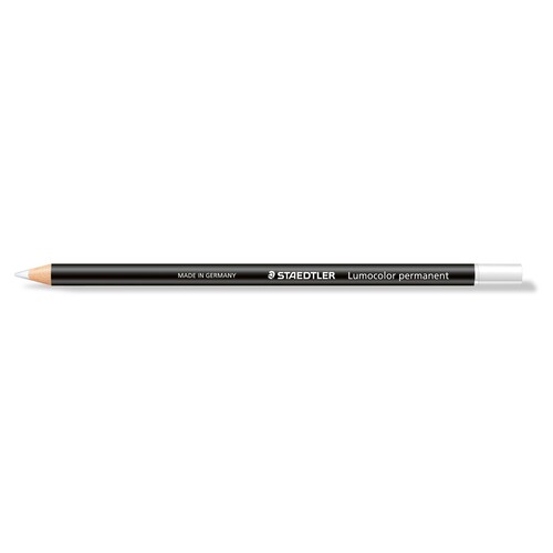 Trockenmarker Lumocolor permanent Glasochrom weiß Staedtler 10820-0 Produktbild