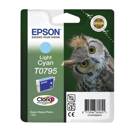 Tintenpatrone T0795 für Epson Stylus Photo 1400/P50/PX650 11ml cyan hell Epson T079540 Produktbild