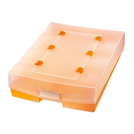 Archivbox Croco Duo mit A-Z Register A8 215x300x68mm für 2500Karten orange Kunststoff HAN 9987-613 Produktbild
