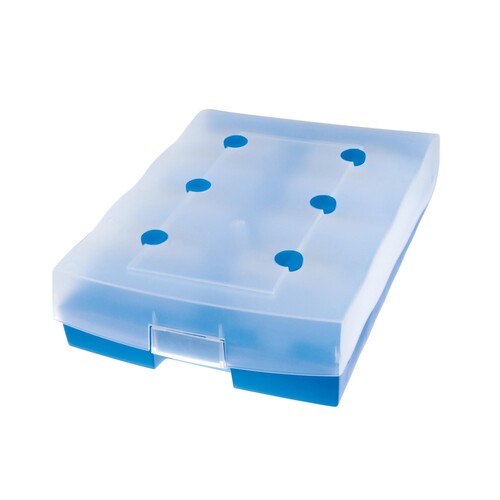Archivbox Croco Duo mit A-Z Register A8 215x300x68mm für 2500Karten blau Kunststoff HAN 9987-643 Produktbild