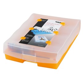 Lernkartei Croco 2-6-19 inkl. 100 Karten und 1 Bleistift A8 215x300x68mm für 2000Karten orange Kunststoff HAN Produktbild