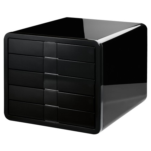 Schubladenbox iBox Designbox 5 Schübe 295x247x355mm schwarz Kunststoff HAN 1551-13 Produktbild