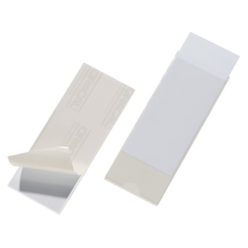 Selbstklebetaschen Pocketfix 58x150mm transparent Durable 8075-19 (PACK=10 STÜCK) Produktbild Front View L