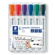 Whiteboardmarker Lumocolor 351 Etui 2mm Rundspitze sortiert trocken abwischbar Staedtler 351WP6 (ETUI=6 STÜCK) Produktbild Additional View 1 S