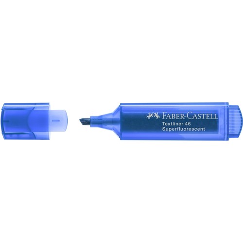 Textmarker TL 46 Superfluorescent Keilspitze blau Faber Castell 154652 Produktbild Front View L