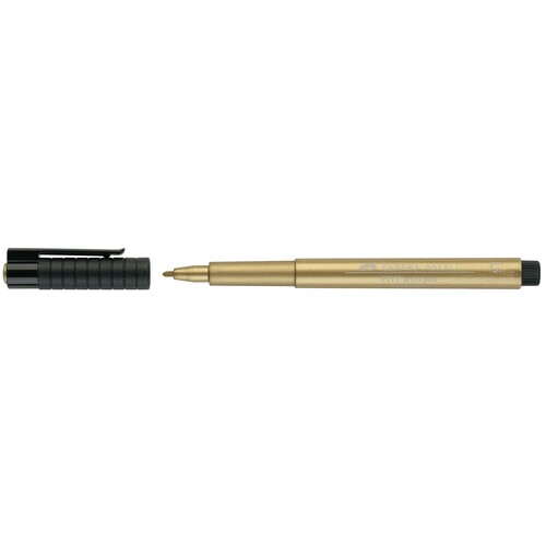 Tuschestift PITT ARTIST PEN 0,7mm mittel gold Faber Castell 167350 Produktbild Front View L