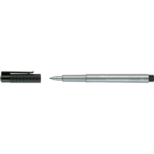 Tuschestift PITT ARTIST PEN 1,5mm mittel silber Faber Castell 167351 Produktbild Front View L