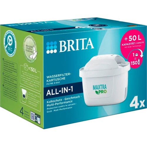 Filterkartuschen für Wasserfilter Brita Maxtra (PACK=4 STÜCK) Produktbild Front View L