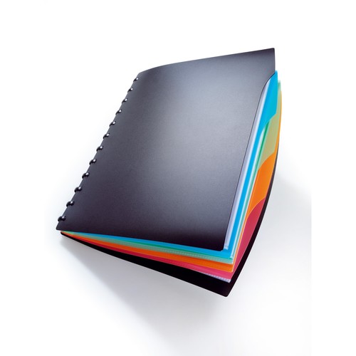 Sichtbuch Duralook Style mit 4-teiligem Register und 20 Hüllen A4 schwarz Durable 2435-01 Produktbild Additional View 1 L