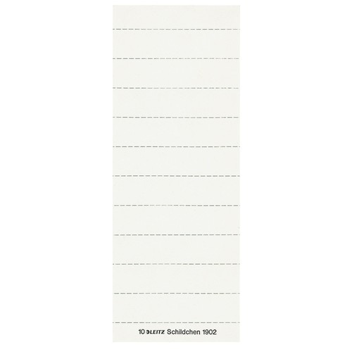 Blanko-Schildchen für Hängemappen 60x14mm weiß Leitz 1902-00-01 (BTL=100 STÜCK) Produktbild Front View L