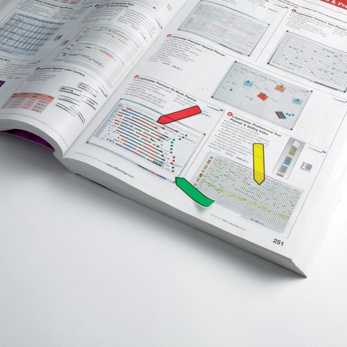 Haftstreifen Post-it Index Pfeile 11,9x43,2mm 4 Leuchtfarben transparent 3M 684ARR4 (PACK=4x 24 STÜCK) Produktbild Additional View 5 L